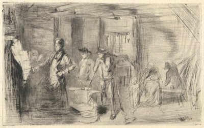 Die Schmiede, aus der Thames-Serie (Eine Serie von sechzehn Radierungen von Szenen an der Themse und anderen Motiven) von James Abbott McNeill Whistler