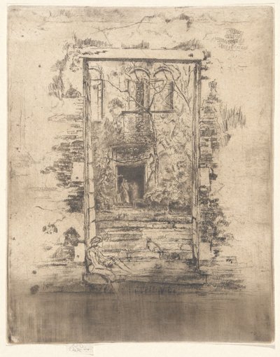 Der Garten, aus der zweiten Venedig-Serie (Ein Satz von sechsundzwanzig Radierungen) von James McNeill Whistler