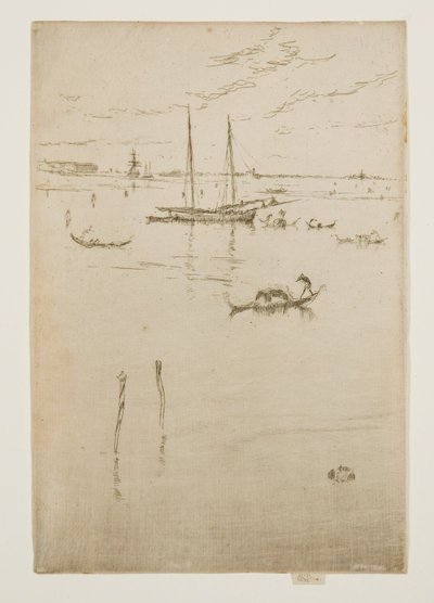 Die kleine Lagune, aus den Zwölf Radierungen, auch bekannt als das Erste Venedig-Set von James McNeill Whistler