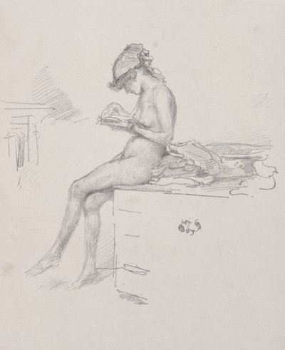 Das kleine nackte Modell beim Lesen von James McNeill Whistler