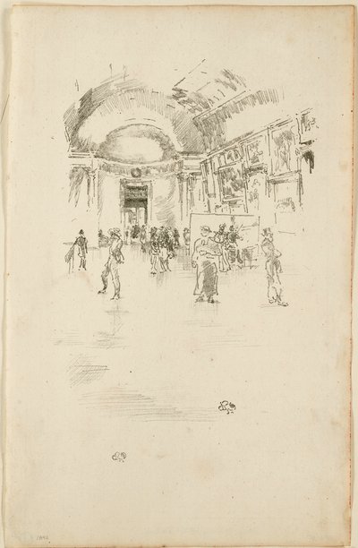 Die lange Galerie, Louvre von James Abbott McNeill Whistler