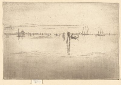 Die Lange Lagune, aus dem Zweiten Venedig-Set (Ein Satz von sechsundzwanzig Radierungen) von James McNeill Whistler