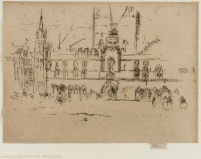 Der Markt, Brügge von James Abbott McNeill Whistler