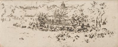 Das Pantheon von der Terrasse, Jardin du Luxembourg von James Abbott McNeill Whistler