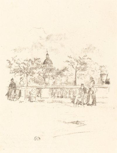 Das Pantheon, von der Terrasse der Luxemburger Gärten von James Abbott McNeill Whistler