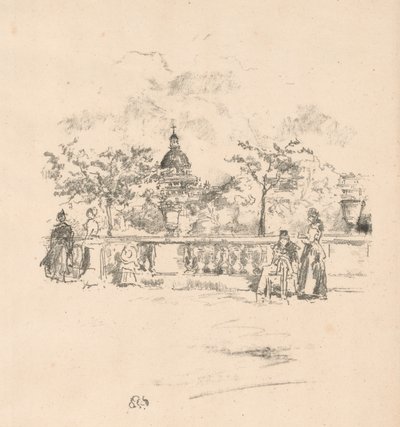 Das Pantheon, von der Terrasse der Luxemburger Gärten von James Abbott McNeill Whistler