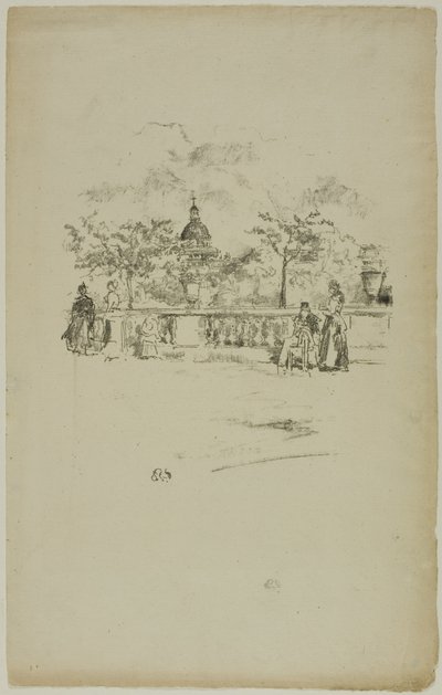 Das Pantheon, von der Terrasse der Luxemburger Gärten von James McNeill Whistler