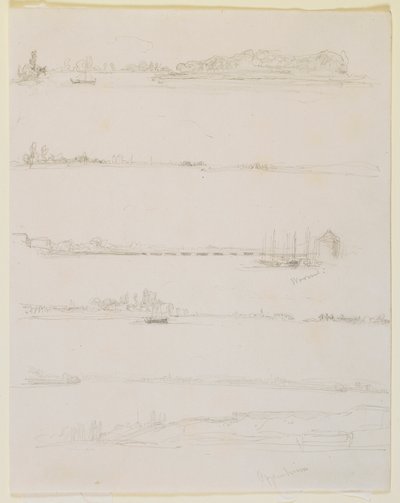 Der Rhein, bei Worms und Oppenheim von James Abbott McNeill Whistler