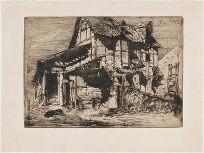 Das unsichere Mietshaus. Eine der zwölf Radierungen aus der Natur (Das französische Set) von James Abbott McNeill Whistler