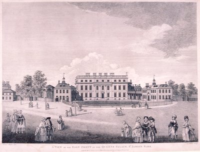 Ostfront des Buckingham House, Westminster, London, 1796 von James Miller