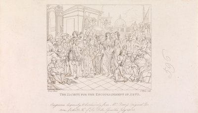 Entwürfe für den Großen Saal der Gesellschaft der Künste (4 von 1 Blatt) von James Mitan