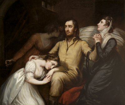 Lafayette im Kerker von Olmütz mit seiner Frau und seinen Töchtern, 1797 von James Northcote