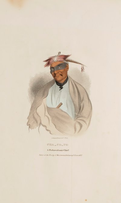 CHA-CO-TO, ein Pottowattomie-Häuptling, aus dem Aboriginal Portfolio von James Otto Lewis