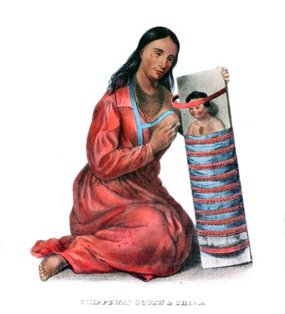 Chippeway (Ojibwe) Frau und Kind von James Otto Lewis