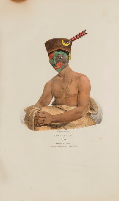 KEE-ME-ONE oder Regen; Ein Chippeway-Häuptling, aus Das Aboriginal Portfolio von James Otto Lewis