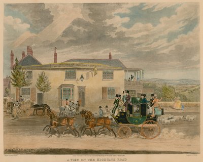 Ein Blick auf die Highgate Road von James Pollard