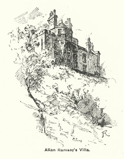 Allan Ramsays Villa (Litho) von James Riddel
