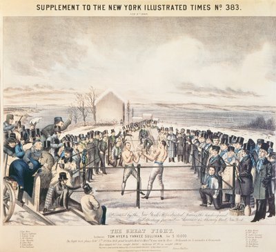 Der große Kampf zwischen Tom Hyer und Yankee Sullivan, 1849 von James S. Baillie