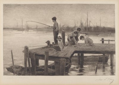 Junge Angler von James S. King