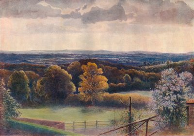 Blick vom Coneyhurst Hill, Ewehurst, 1911 von James S Ogilvy