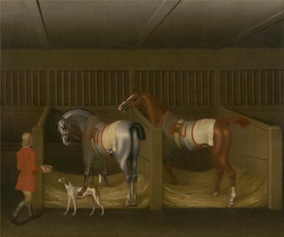 Die Ställe und zwei berühmte Rennpferde im Besitz seiner Gnaden, des Herzogs von Bolton von James Seymour