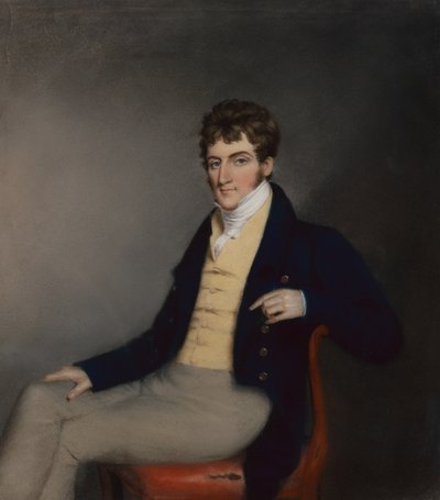 Porträt eines Gentlemans in einer gelben Weste, ca. 1795 von James Sharples