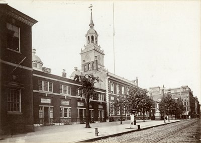 Independence Hall, Chestnut Street, Südseite zwischen 5. und 6. Straße, 1898 von James Shields