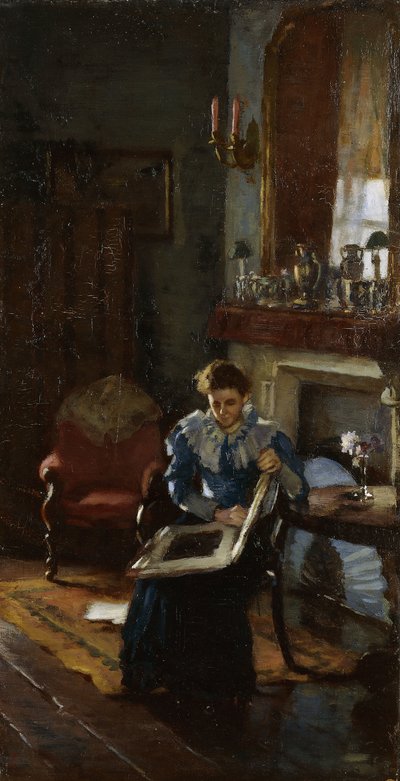 Ein Dubliner Innenraum, ca. 1915-20 von James Sinton Sleator