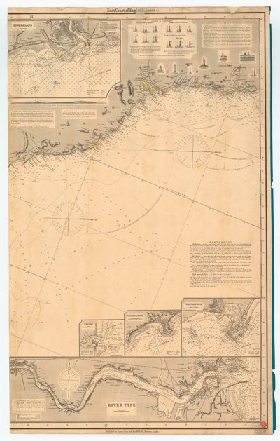 England Ostküste. Blatt 4, späte 19. Jahrhundert von James & Son Imray