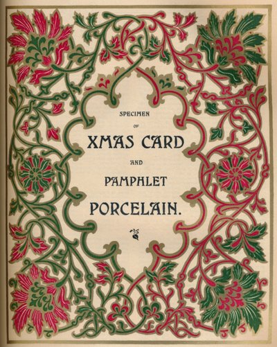 Muster einer Weihnachtskarte und Broschüre Porzellan - James Spicer & Sons, Ltd. von James Spicer and Sons