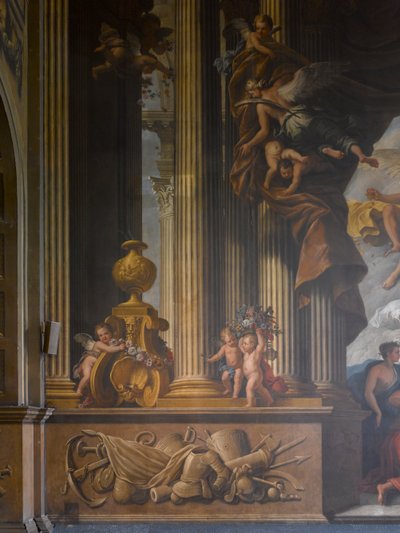 Detail der Westwand der Painted Hall, ca. 1707-27 von James Thornhill