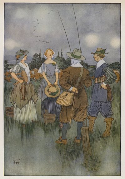 Illustration für Der vollkommene Angler von Izaak Walton von James Thorpe