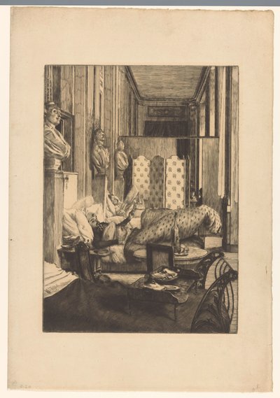 Foyer der Comédie-Française während der Belagerung von Paris 1870-1871 von James Tissot