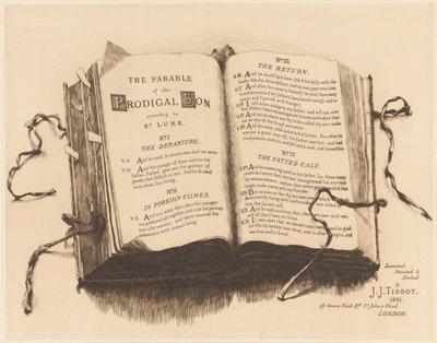 Aufgeschlagenes Buch von James Tissot
