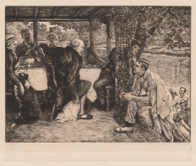 Der verlorene Sohn: Das gemästete Kalb von James Tissot