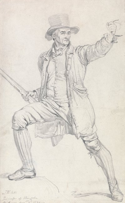 Studie für die zentrale Figur in Wards Gemälde "Der Hirschdieb" von James Ward