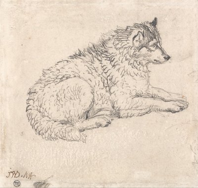 Arktischer Hund, nach rechts blickend von James Ward