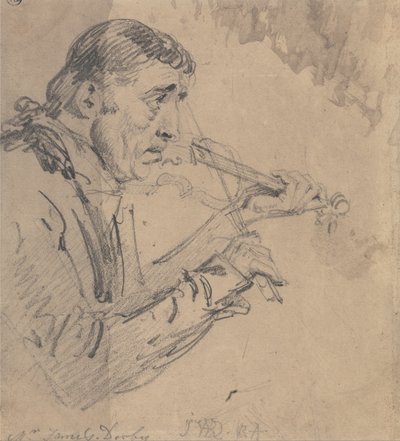 Herr James Derby spielt die Violine von James Ward