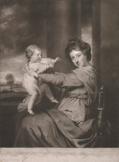 Caroline Herzogin von Marlborough mit Lady Caroline Spencer, ihrer Tochter von James Watson
