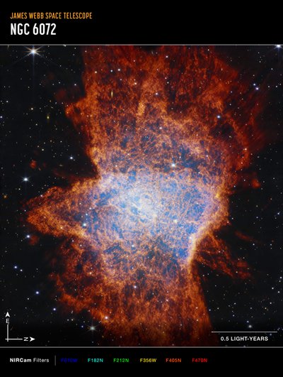 NGC 6072 (NIRCam Kompassbild) von James Webb Space Telescope (NASA)