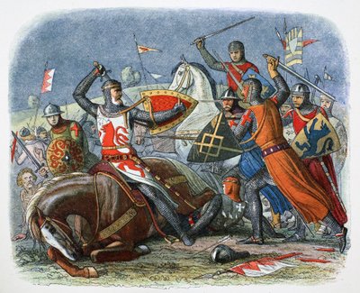 Tod von Simon de Montfort, Schlacht von Evesham, Worcestershire, 1265 von James William Edmund Doyle