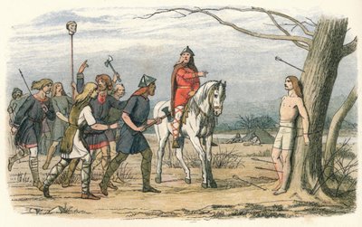Edmund, König von Ostanglien, getötet von den Dänen, 9. Jahrhundert von James William Edmund Doyle