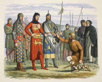 Gavestons Kopf wird dem Earl of Lancaster gezeigt, aus A Chronicle of England BC 55 to AD 1485, veröffentlicht in London von James William Edmund Doyle