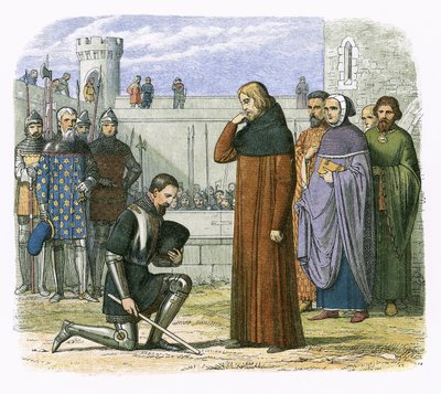 Treffen von Richard II. und Henry Bollinbroke, bei dem Henry den Thron fordert von James William Edmund Doyle