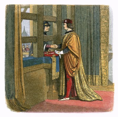 Treffen von König Edward IV. und Ludwig XI. von Frankreich in Pecquigny von James William Edmund Doyle