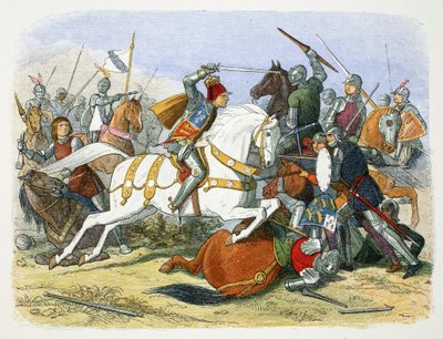 Richard III. von England in der Schlacht von Bosworth Field, Leicestershire von James William Edmund Doyle
