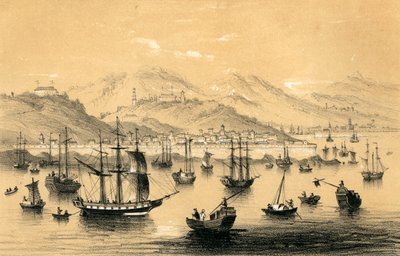 Amoy, einer der fünf Häfen, die durch den letzten Vertrag für den britischen Handel geöffnet wurden von James William Giles