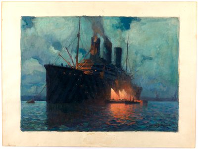Kohlen eines Transports bei Nacht von James de Vine Aylward