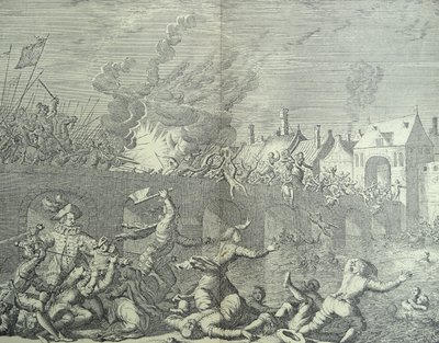 Maastricht, Niederlande wird vom Prinzen von Parma geplündert von Jan (after) Luyken