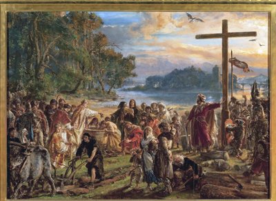 Die Christianisierung Polens, 966 von Jan Alojzy Matejko